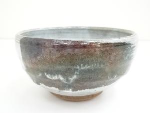 益子焼　鉄釉彩茶碗